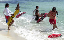Rescue practice at Punta Morena