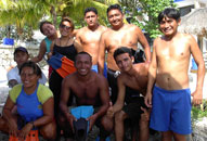 Lifeguards received special surf rescue fins thanks to a US individual and corporate donation provided through ACS. Masks and snorkels were donated by a local dive shop