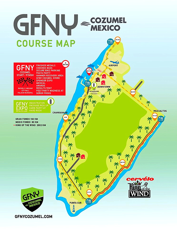 GFNY Cozumel Official Race Course!