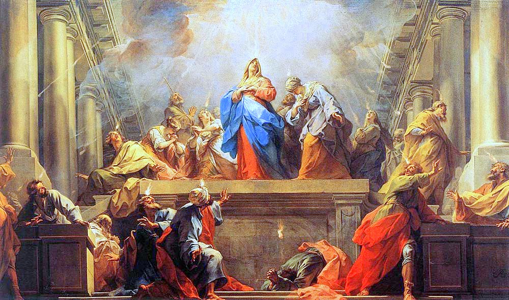 The Breath of God Through the Holy Spirit Visits the Apostles