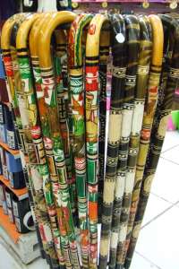 Hand carved and painted canes!
