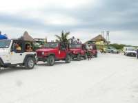 Load up in jeeps for a day of exploration!