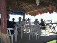 Enjoy lunch at a nice open air beach restaurant!
