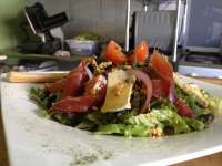 Salad with Proscuitto, Brie and Pecan - DELISH!