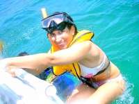 A Very Happy Client After Swimming & Snorkeling!