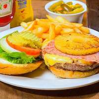 Great Burgers Here - Hawaiian Burger Is Our Fave!