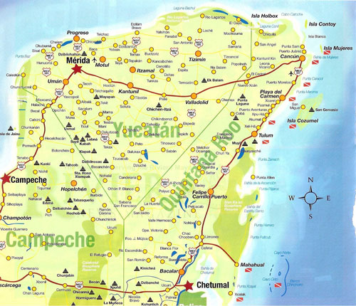 Map Yucatan