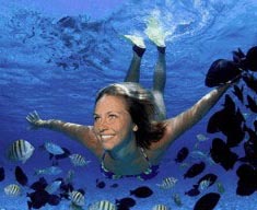 Crystal clear water with visibility exceeding 150 feet!